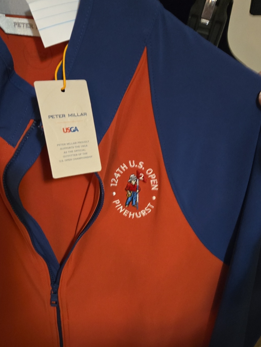 Peter Millar Ladies Blue & Red USGA Pinehurst Wind/Rain  Jacket